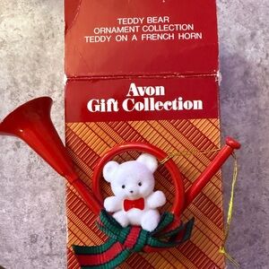 Avon Gift Collection Teddy Bear with Red Horn